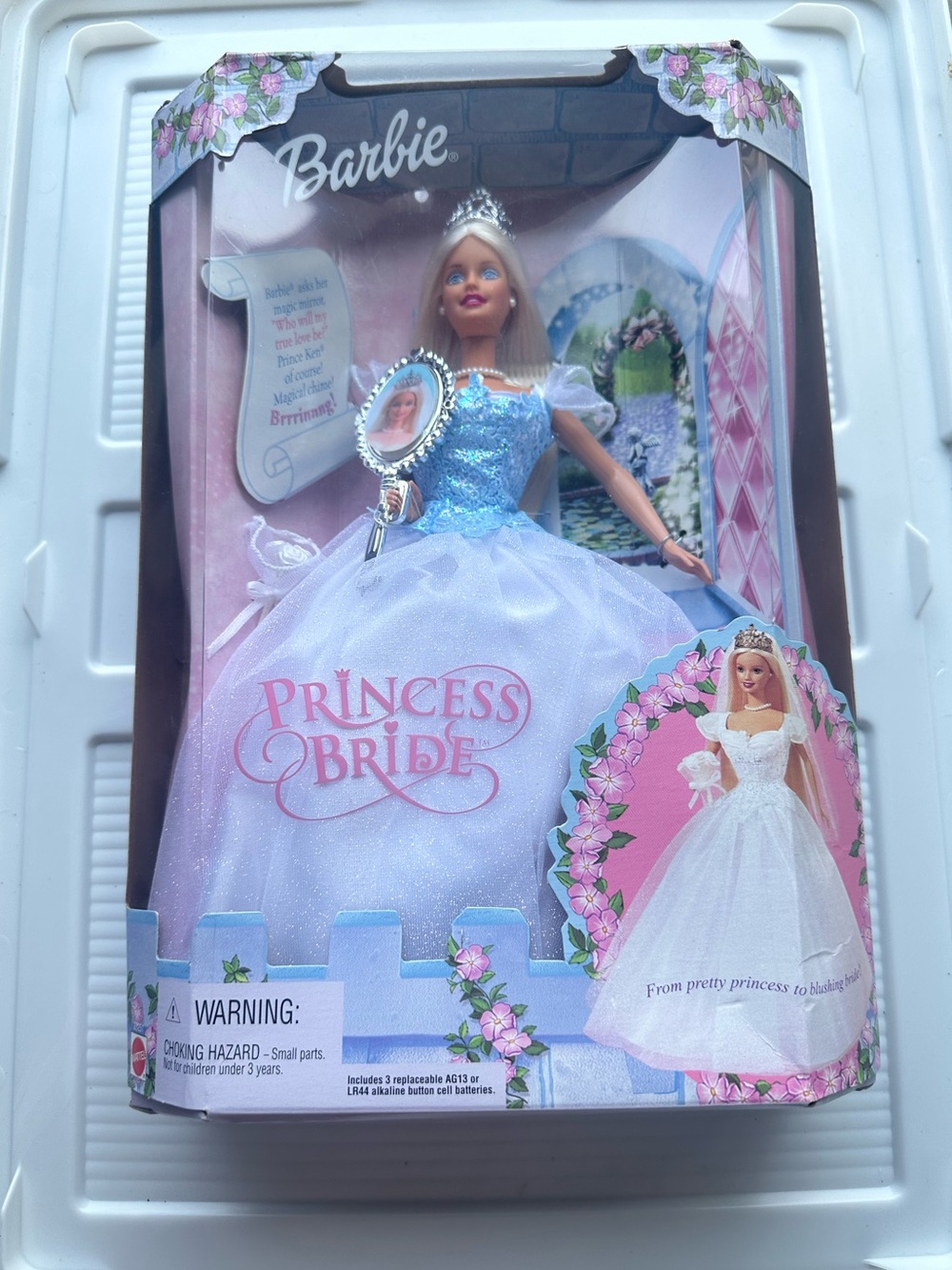 Barbie Princess Bride White Gown with Tiara by Mattel 2000